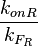 \frac{k_{onR}}{k_{F_{R}}}
